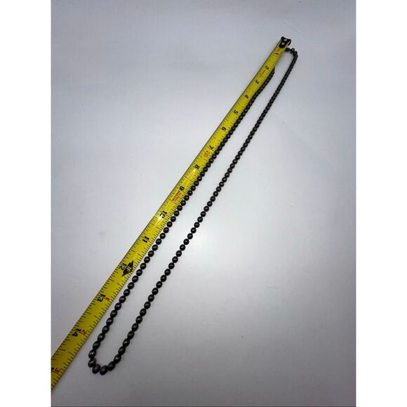 Vintage Amway Silver Plate Heavy Bead Chain Necklace 28 Inches Long Classic Styl - Picture 4 of 6